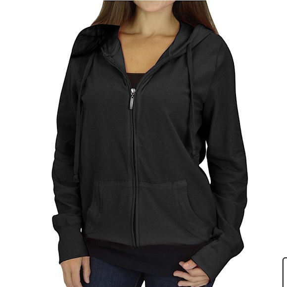 Vintage‎ Fashion Bug Black hoodie lightweight jacket - Picture 5 of 15